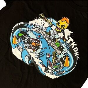 Tokidoki Skeleton Surf on Coffin w/ Shark T-Shirt Men’s Medium Tee Rare HTF NWT
